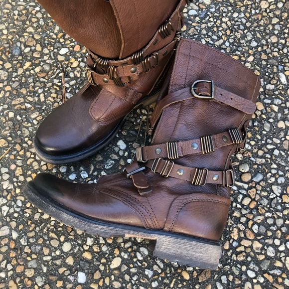 Steve Madden Shoes - Steve Madden Bekket Harness biker motorcycle boots